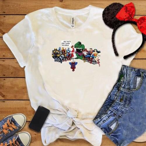 2021 New Arriver Jesus Women Casual T-shirt Ladys Anime Superheroes Trending Tops Funny Thats How I Saved The World Unisex Tee