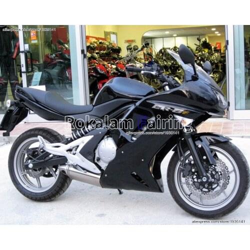 For Kawasaki Fairing ER-6F 06 07 08 ER6F 2006 2007 2008 ER 6F Ninja 650 Full Black Sportbike Fairing (Injection Molding)