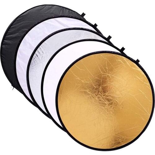 31.5inch/80cm 5-in-1 Portable Foldable Studio Photo Collapsible Multi-Disc Light Photographic Lighting Reflector