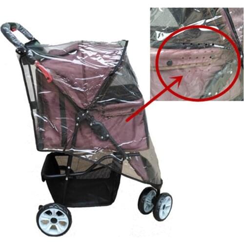 Clear Plastic Foldable Waterproof Pet Warm Portable Windproof Outdoor Travel Dog Stroller Cover Protection Pushchair Pram Cat