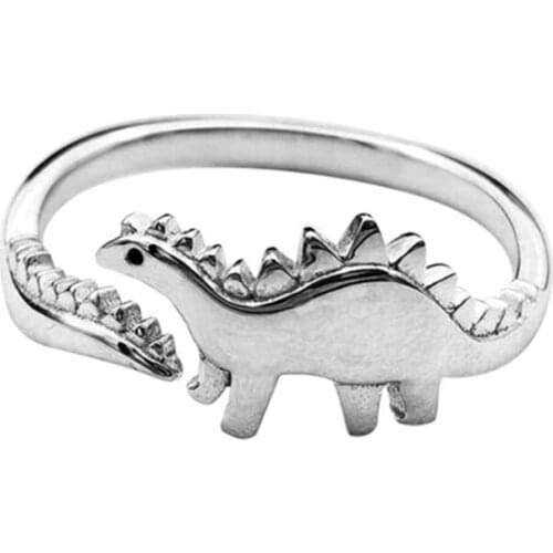 Adjustable Cute Dinosaur Ring Opening Ring For Women Teen Girls Jewelry Gift TT@88