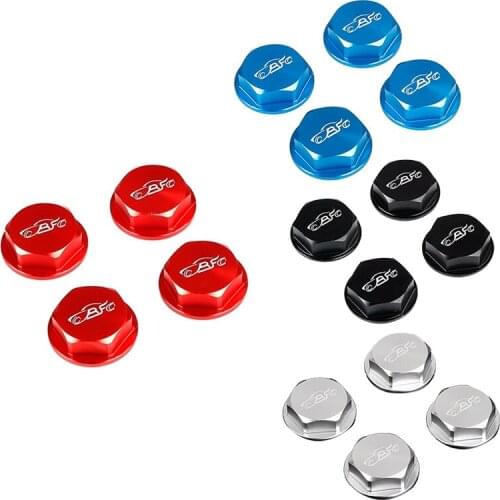 RF 4Pc Metal Closed Tire Wheel Hub Fixing Nut for 1/5 Rovan Rofun LT Kingmotor X2 Losi 5Ive-T Racing Truck Parts