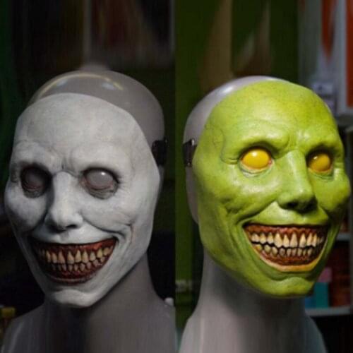 Creepy Halloween Mask Horror Mask Exorcist Smile Mask Evil Cosplay Props Festival Gift Horror Holiday Party Decoration