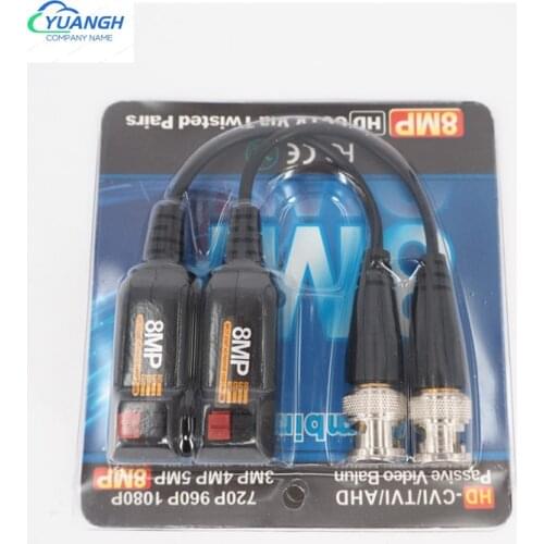 10 Pairs 8MP HD BNC CCTV Video Balun Transmission Twisted Pair Transmitter For CVI TVI AHD CAMERA