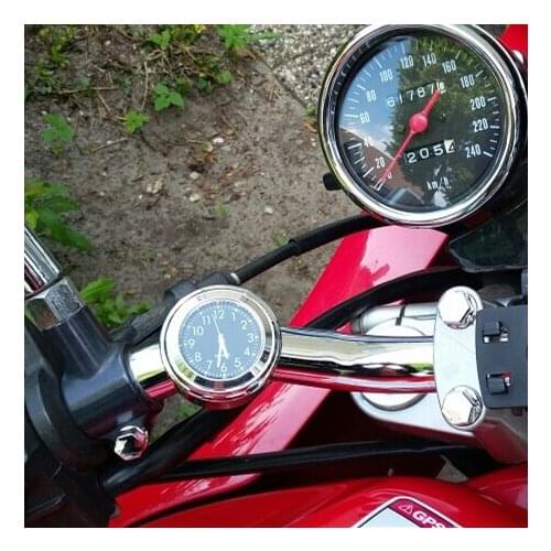 Universal Waterproof 7/8 Motorcycle Bike Handlebar Mount Clock Durable Aluminum Alloy Moto Watch Accessories Locked to Handlebar