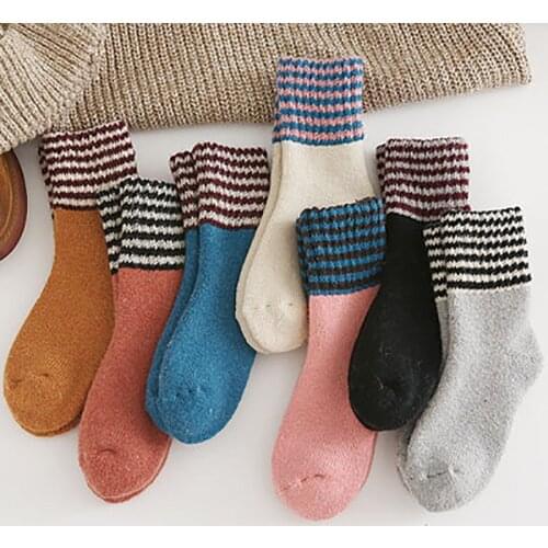 High quality! Winter Warm Merino Wool Socks Women men Super Thicker Soild Sock Against Cold Snow Russia Winter Warm