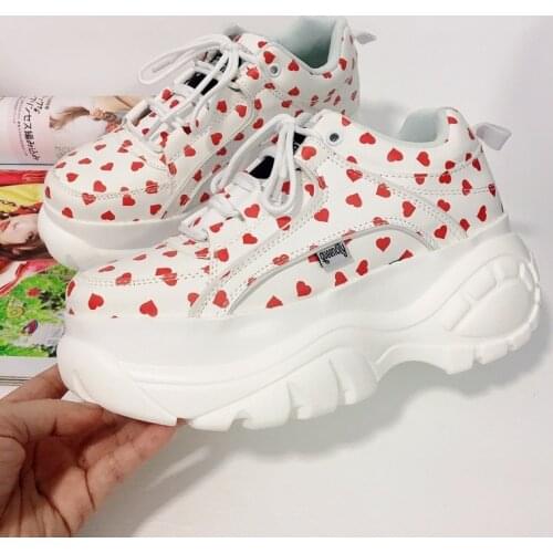 Women casual shoes New Thick bottom Sneakers Fashion Vulcanize Shoes Woman Leather Platform Shoes Women G01-11