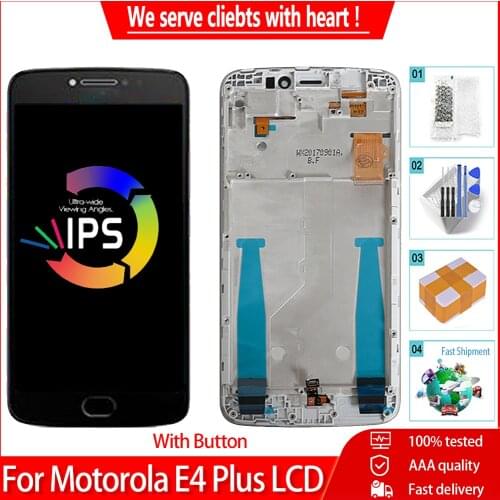 5.5" New Display For Motorola Moto E4 Plus XT1770 XT1771 XT1772 XT1773 LCD Touch Screen Digitizer Assembly+Frame Replacement