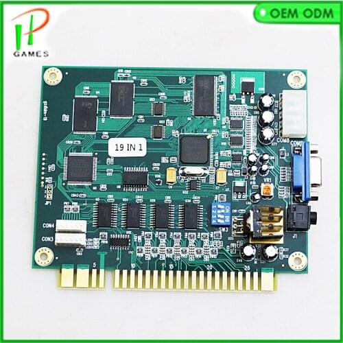 10pcs Jamma game board 19 In 1 Game PCB arcade multi game cartridges VGA and CGA for horizontal screen