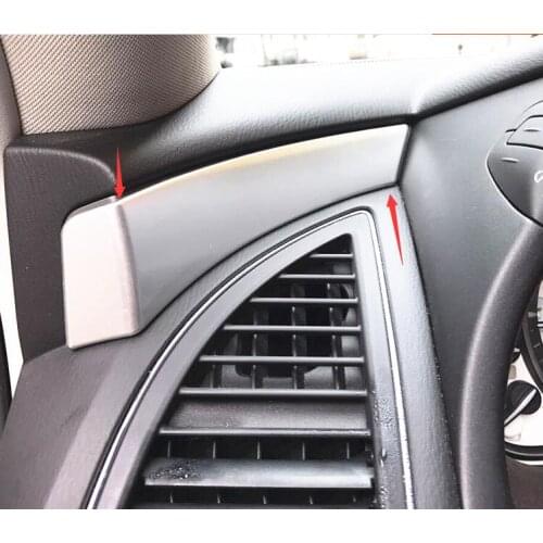 For Nissan patrol Y62 2011-2017 ABS Chrome Front Center Control Decorative Cover Trims 2pcs