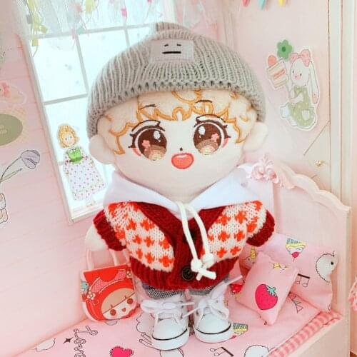 20cm PP cotton Replaceable clothes Doll sweater Knitted hat shoes Sean Xiao Clothes Childrens Christmas toys gifts