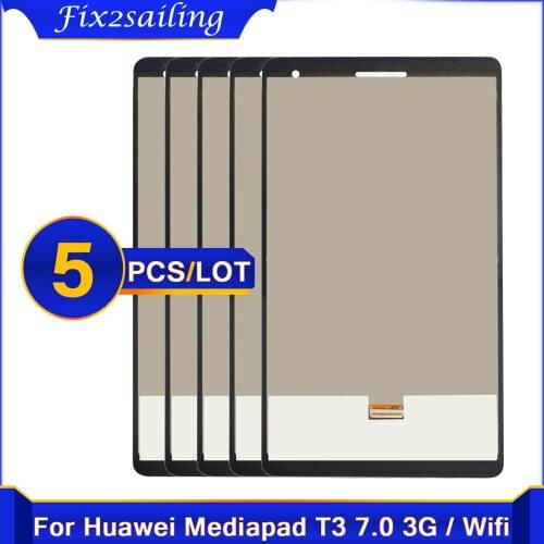 5PCS 7'' LCD for Huawei Mediapad T3 7.0 3G or Wifi BG2-W09 BG2-U01 BG2-U03 LCD Display Touch Screen Digitizer Assembly 100%Test