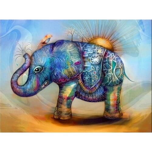 Diy Diamond Painting 5d Cartoon Diamond Embroidery Elephant Art 3d Picture Rhinestone Complete Home Life Handmade Diamond