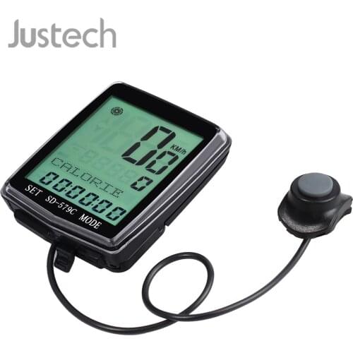 Justech Wireless Computer Digital LCD Cycling Speedometer Driving Waterproof Stopwatch For Most Bicycles
