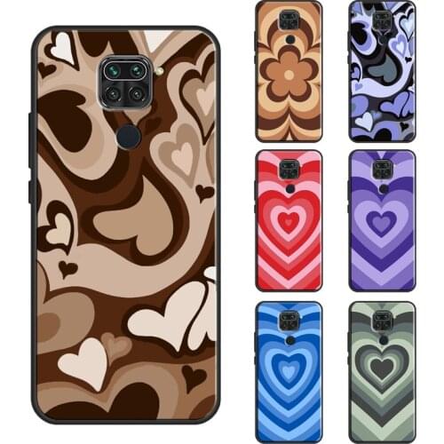 Latte Love Brown Heart Swirl Aesthetic Case For Xiaomi Redmi Note 9 Pro 7 8 Pro 8T 9S Note 10 Pro Coque For Redmi 9A 9C 9T 7A 8A