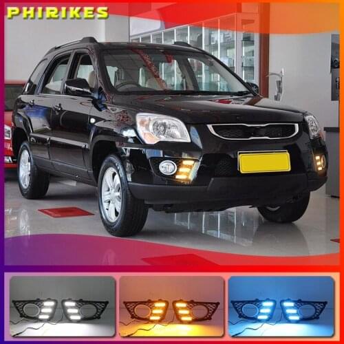 1 set For KIA Sportage 2009 2010 2011 2012 12V LED DRL Daytime Running Light Daylight Fog lamp head light