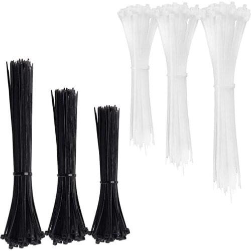 Hot XD-Cable Ties 600Pcs Plastic Nylon Zip Ties Self Locking Tie Wraps Multi-Purpose Ties (100mm x 3, 150mm x 3, 200mm x 3)