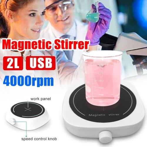2000ML 4000RPM Magnetic Stirrer Mixer Agitator Laboratory Miniature Speed Magnetic Stirrer Mini Mixer