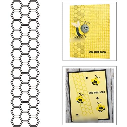 2021 New Hexagon Frame Honeycomb Metal Cutting Dies For DIY Craft Making Greeting Card Album Paper and Scrapbooking No Stamp Set