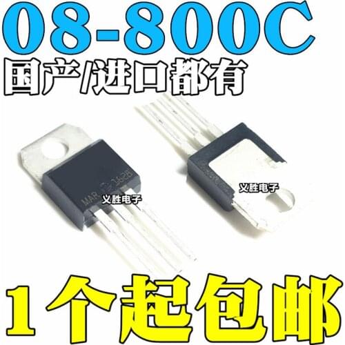 New and original BTA08-800C TO-220 8A 800V Bidirectional thyristor The bidirectional thyristor, three-terminal two-way thyristor