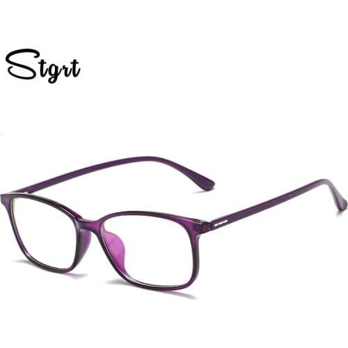 Stgrt Prescription Glasses Anti-Blue-Ray Lenses Computer goggles Women Myopia Photochromic Eyeglasses