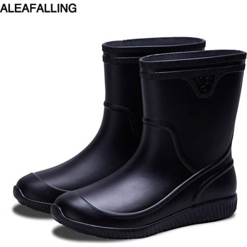 Fall/winter new fashion mens rain boots slip-resistant boots casual adult rubber shoes