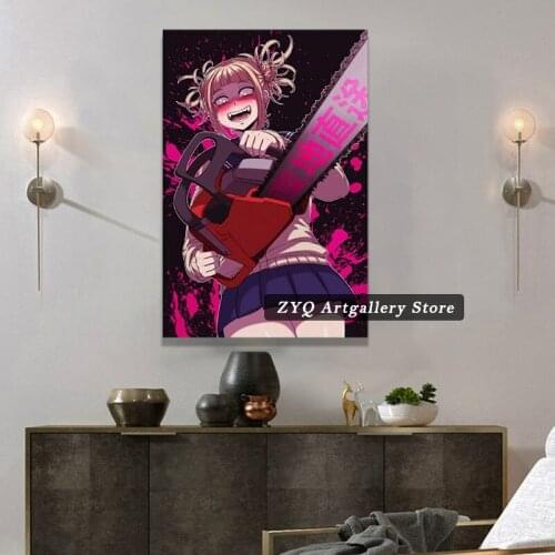 Japanese Anime My Hero Academia Himiko Toga Poster Wall Room Home Decoration Modular Canvas Pictures