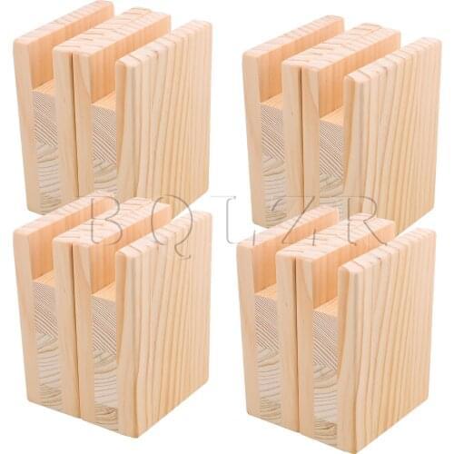 BQLZR 8Pcs Pine Wood 10x10x2cm Furniture Leg Riser Cabinet Chair Feet Lifter