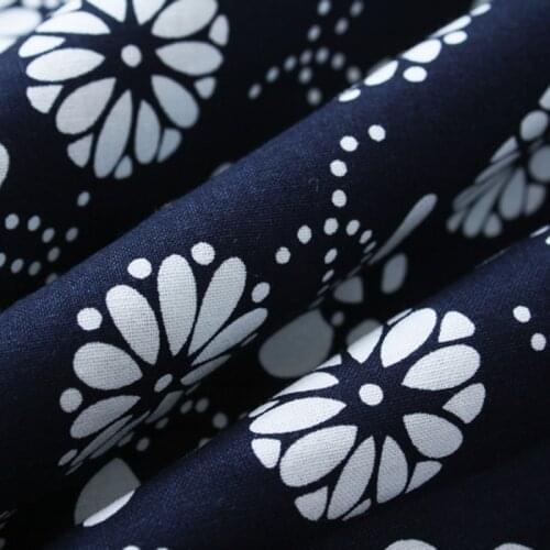 Pure cotton small flowers fabric Blue print cotton fabric China national wind clothing, home furnishing, handmade,tissus