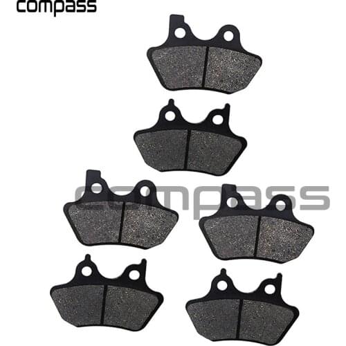 Motorcycle Brake Parts Front Rear Pads For HARLEY New 4 piston caliper 2000-2004 models