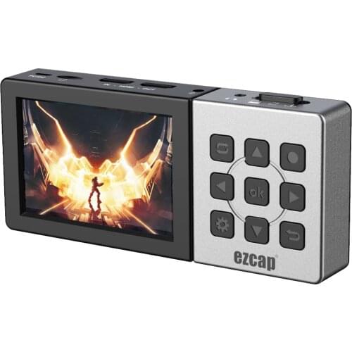 EzCAP273 HD Game capture with 3.5 inch display, MIC in, HDMI compatible in&out, Removing ADS or invalid videos directly, 1080P60