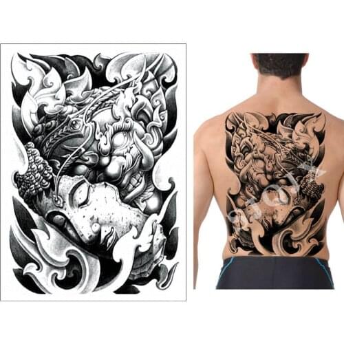 Oversized temporary tattoos on the back Men and women back dragon tiger wing fake tattoo Durable waterproof 480*340mm