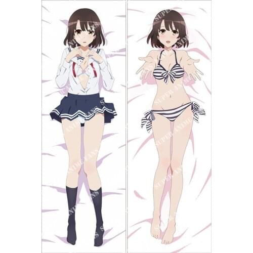Japanese Anime saenai heroine no sodatekata Katou Megumi Hugging Pillow Cover Case Pillowcase Decorative Pillows 2Way 50*160cm