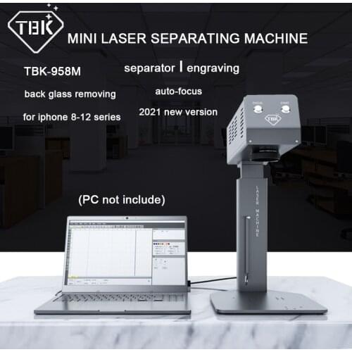 Back Cover Glass Separating Machine For Iphone 8 X 11 12 TBK-958A Update TBK-958M Mini Laser Separator Logo Marking Engraving