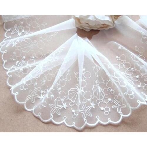 1yard Width:14cm Fairy Style Bubble Shell Lace Handmade Sewing Lace trims Decorative Skirt Curtain(ss-2037)