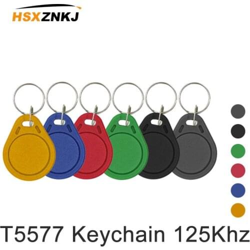 10/50/100 Color Random Em4305 T5577 Key Rfid Tag Access Control Card Sticker 125khz Keyfobs Access Card Replicator Keychain Writ
