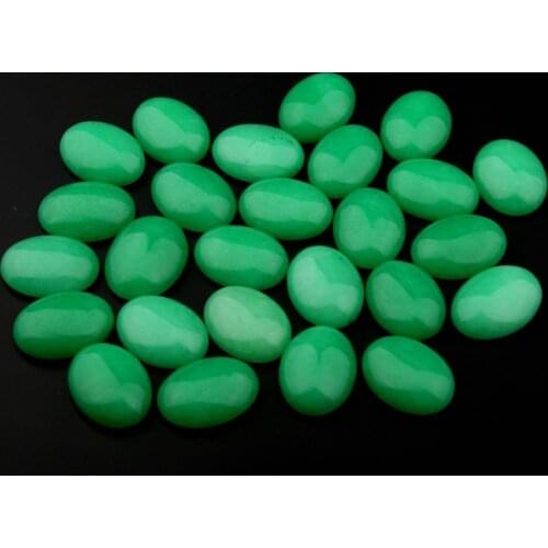 10pcs Natural Stone Malaysian Jade Cabochon No Hole Beads for Making Jewelry DIY accessories Loose Elliptical shape Beads