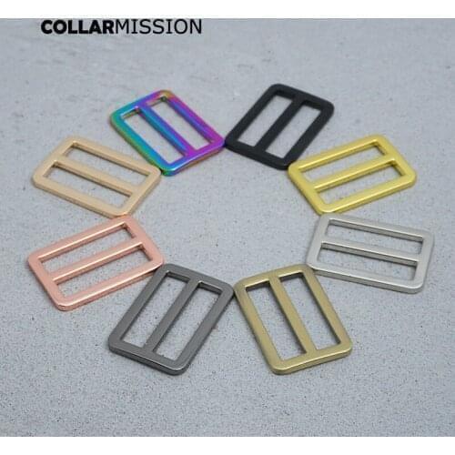20pcs/lotRetailing Tri-Glid DIY accessory for 30mm sewing bag belt dog cat collar high quality plated metal buckle 8 colours