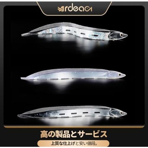ARDEA 2PCS Fishing soft lure 15cm/20cm/27cm big hairtail soft swim Eel bait fishing tackle