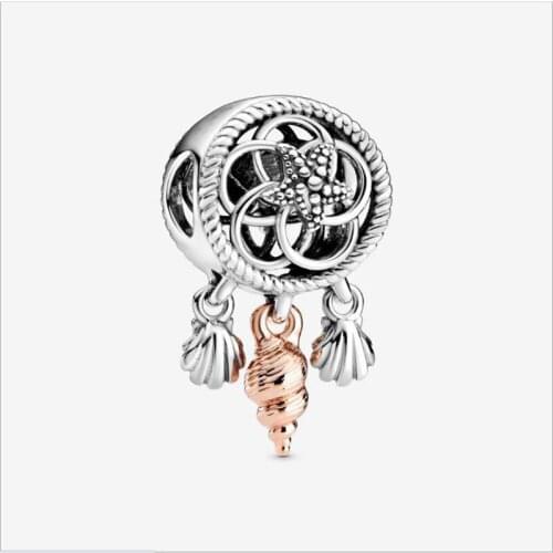Authentic 925 Sterling Silver Bead Hot Hollow Shell Dream Catcher String Fit Original Pandora Bracelet For Women Diy Jewelry