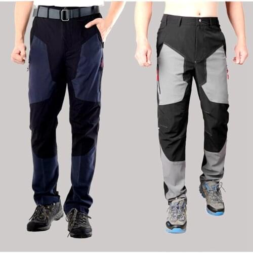 New Mens Hiking Pants Outdoor Elastic Trousers Summer Quick Dry Waterproof Softshell Pants for Camping Trekking Fishing Cycling