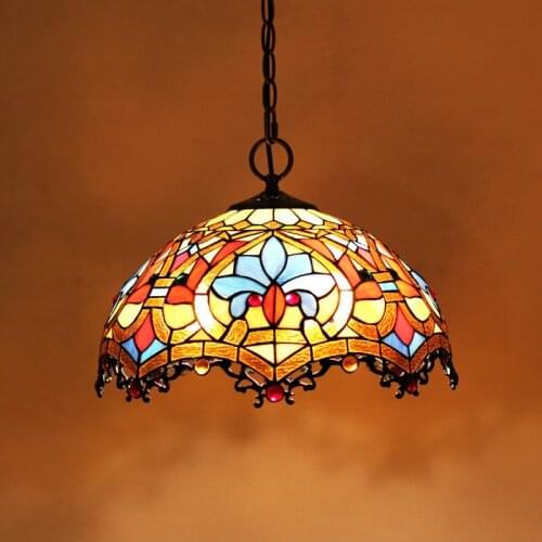 European Colourful Glass Pendant Lamps Dining Room Bedroom Study Retro Lighting Living Room Creative Pendant Lights