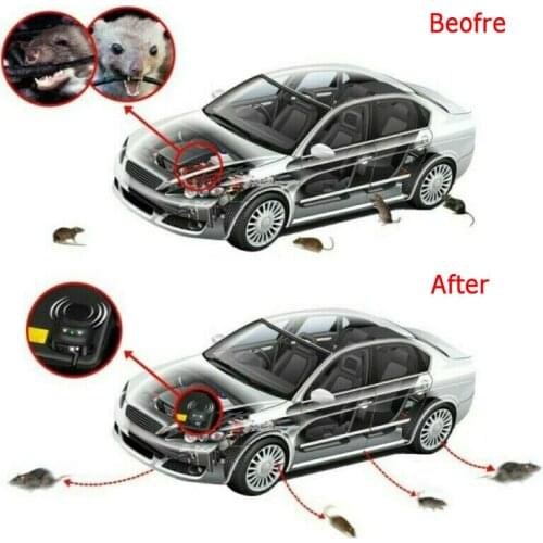JOSHNESE Auto Car Tools Ultrasonic Car Rat Repeller Rodent Repellent Automobile Vehicle Chases Rat Car Engine Care Pest Control