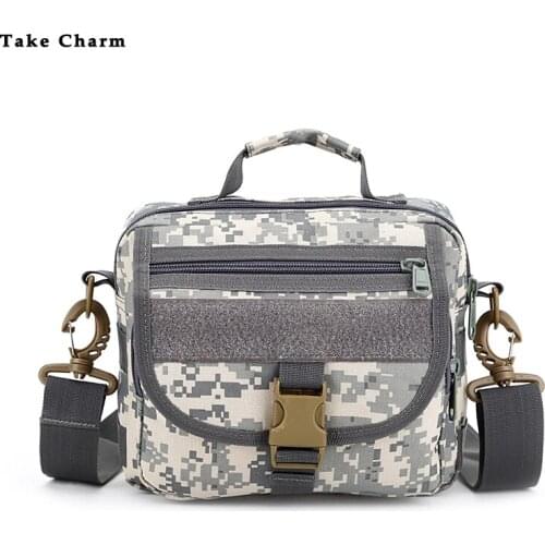 Camouflage Bag Mens Outdoor Cycling Sports Mobile Phone Bag Wallet Waterproof Wear-resistant Canvas Shoulder Messenger Bag Male