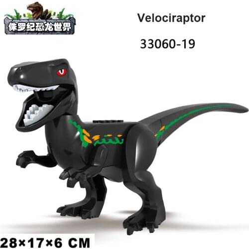 Velociraptor Jurassic Assemble Brick Dinosaurs Figure World Pterosauria Building Blocks Education Kid Toys Collective Dinosaurs