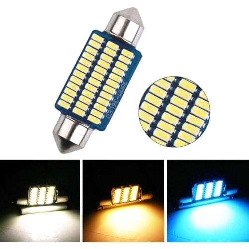 2pcs high bright c5w c10w 6000k festoon car led 31mm 36mm 39mm 41mm interior reading lamp for auto dome bulb 12v warm white blue