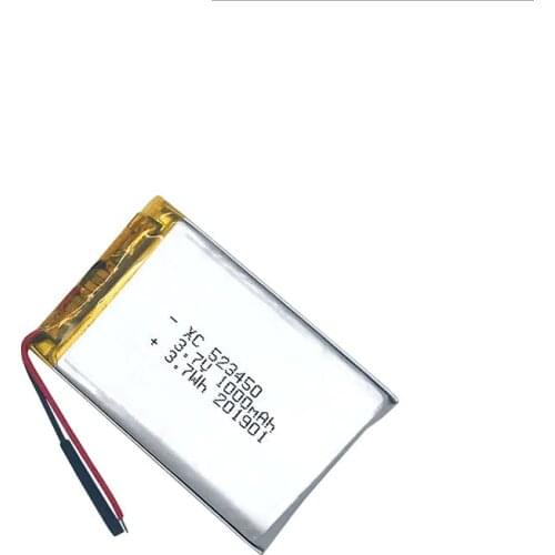 523450 1000mAh 3.7V Polymer Lithium Rechargeable Battery Li-ion Battery for Smart Phone DVD MP3 MP4 Led Lamp