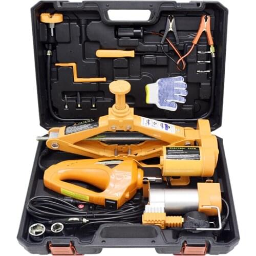 Auto repair parts electric pot jack set 3T electric jack electric wrench air pump set