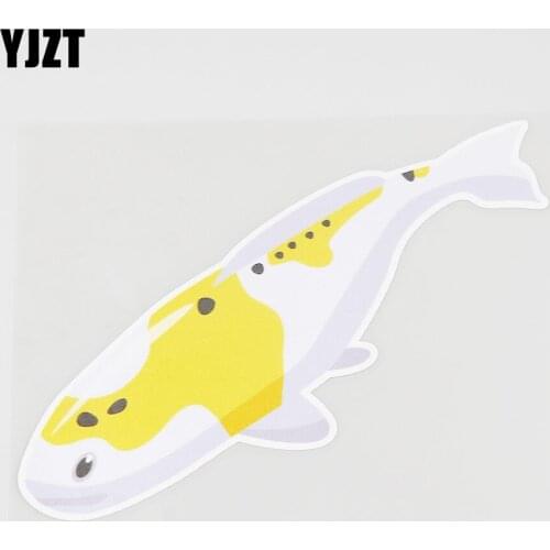 YJZT 15.2CMX11.7CM Individualization Fish Car Sticker Marine Organism Pvc Decal 6A-0279