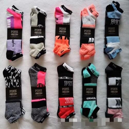 2Pairs Kawaii Ankle Novelty Socks Invisible Ladies Trainer Pink Multipack White Black Walking Compression Socks for womens